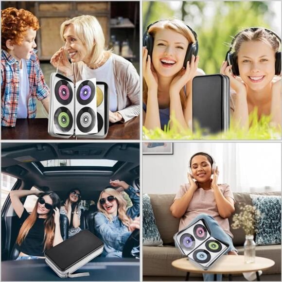 CD Case,96 Capacity CD Holder Hard Plastic CD Storage Wallet Protective - Picture 5 of 7